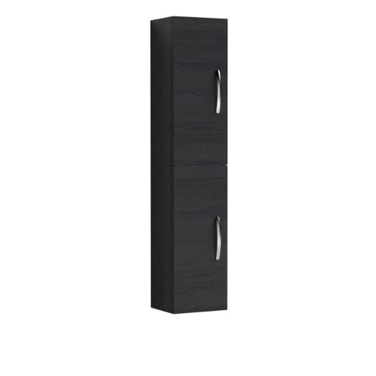 Nuie Tall Storage Units,Modern Storage Units Charcoal Black Nuie Athena 2 Door Wall Hung Tall Storage Unit 300mm Wide
