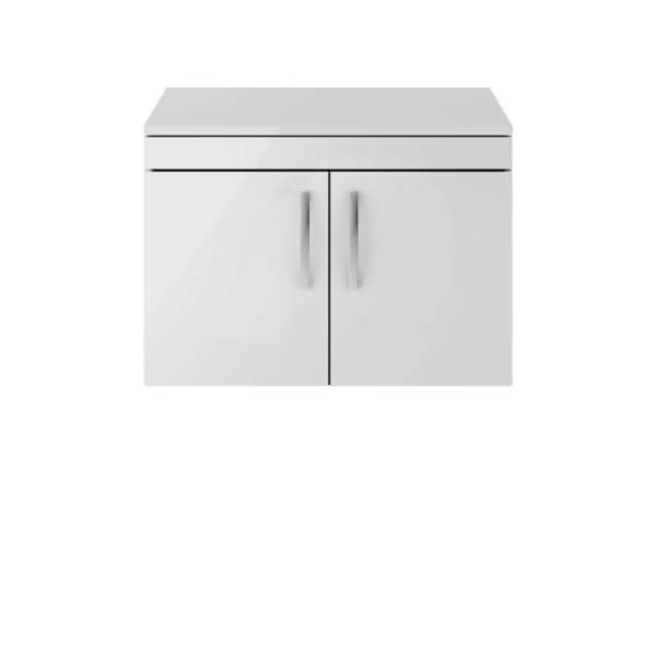 Nuie Athena 2 Door Wall Hung Vanity Unit With Worktop 800mm Wide