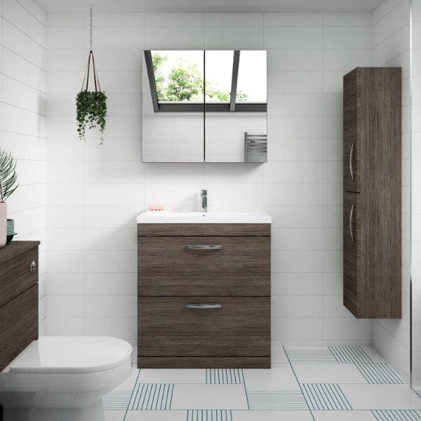 Nuie Wall Hung Vanity Units,Modern Vanity Units,Basins With Wall Hung Vanity Units,Nuie Nuie Athena 2 Drawer Wall Hung Vanity Unit With Basin-1 500mm Wide