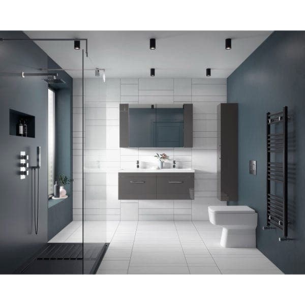 Nuie Wall Hung Vanity Units,Modern Vanity Units,Basins With Wall Hung Vanity Units,Nuie Nuie Athena 2 Drawer Wall Hung Vanity Unit With Double Basin 1200mm Wide