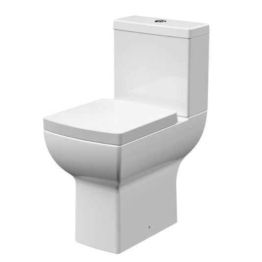 Nuie Comfort Height Toilets,Close Coupled Toilets,Modern Close Coupled Toilets,Rimless Close Coupled Toilets Nuie Ava Comfort Height Rimless Close Coupled Toilet With Push Button Cistern And Soft Close Seat - White