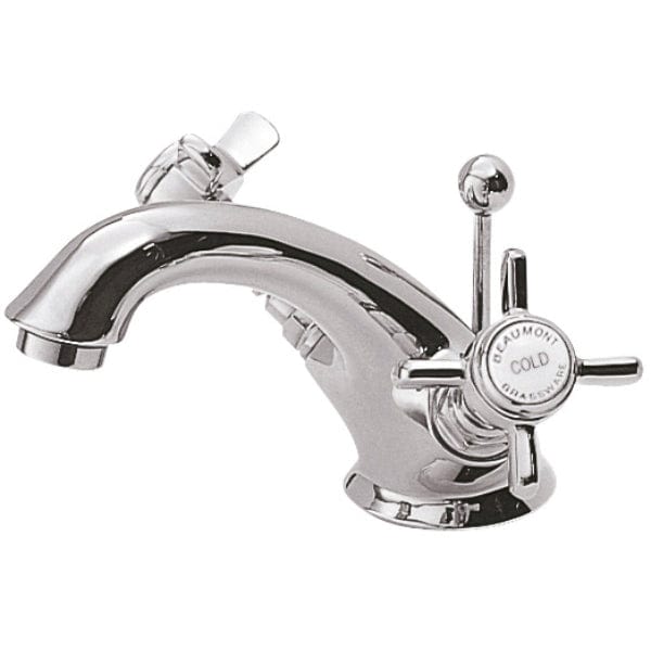 Nuie Basin Mixer Taps,Deck Mounted Taps,Traditional Taps Nuie Beaumont Luxury Mono Basin Mixer Tap with Pop Up Waste - Chrome