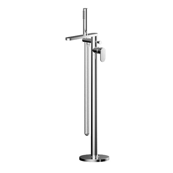 Nuie Freestanding Bath Taps Nuie Binsey Freestanding Bath Shower Mixer Tap with Shower Kit - Chrome