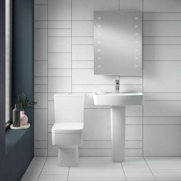Nuie Full Pedestal Basins,Modern Basins Nuie Bliss 520mm Basin With Full Pedestal - 1 TH - White