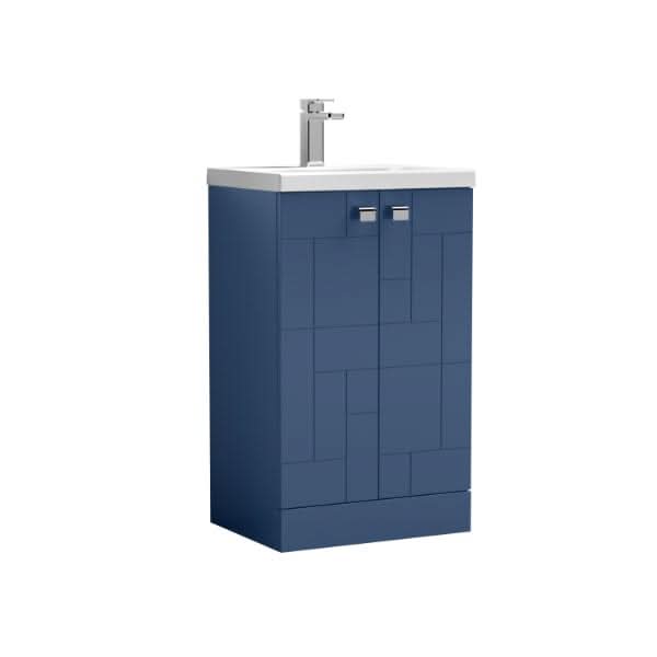 Nuie Blocks 2 Door Floorstanding Vanity Unit With Basin-1 500mm Wide