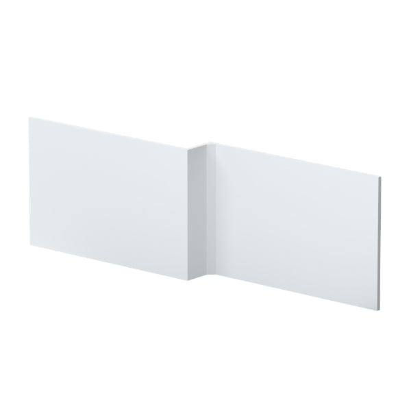 Nuie Bath Panels,Nuie Satin White Nuie Blocks Shower Bath Front Panel - 1700mm x 540mm