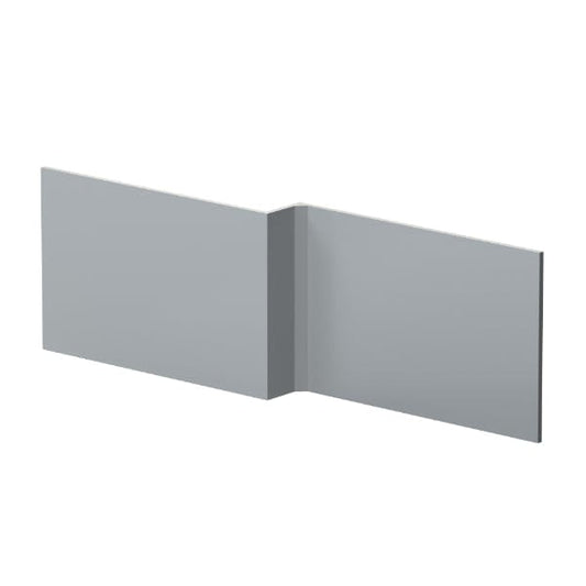 Nuie Bath Panels,Nuie Satin Grey Nuie Blocks Shower Bath Front Panel - 1700mm x 540mm
