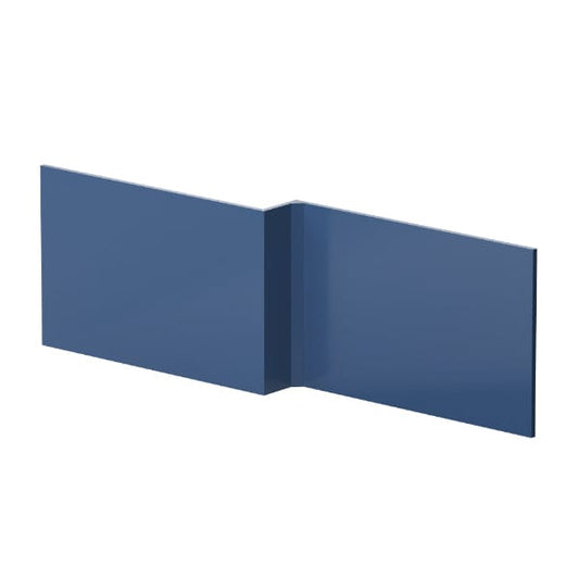 Nuie Bath Panels,Nuie Satin Blue Nuie Blocks Shower Bath Front Panel - 1700mm x 540mm
