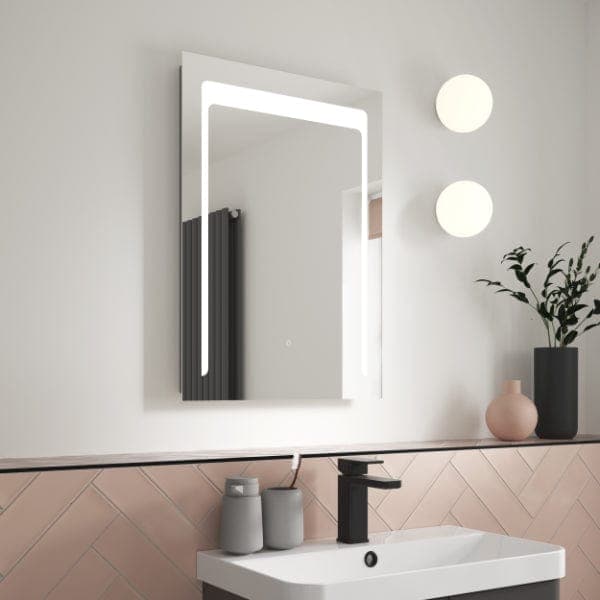 Nuie Illuminated Mirrors Nuie Carina LED Illuminated Mirror With Touch Sensor - 700mm x 500mm - Clear