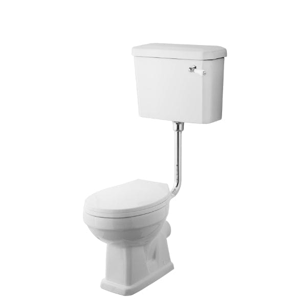 Nuie Low Level Toilets,Traditional Close Coupled Toilets Nuie Carlton Low Level Toilet With Cistern And Flush Pipe Kit - White