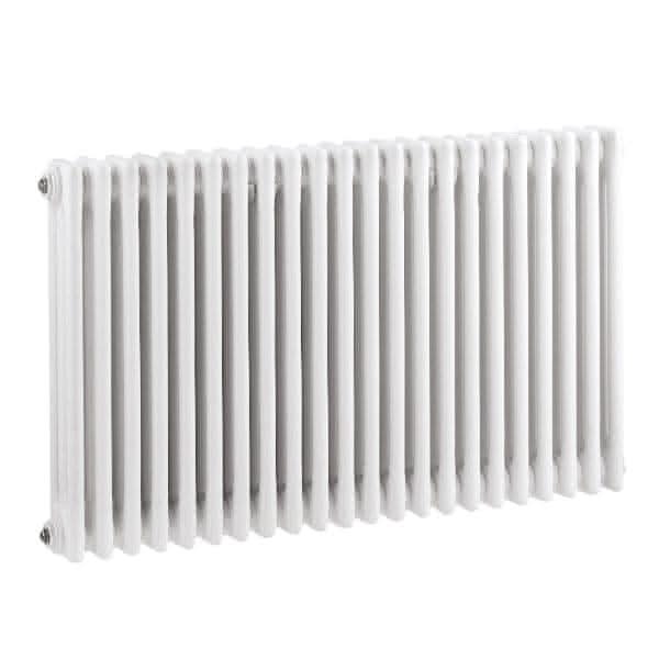 Nuie Column Radiators Nuie Colosseum Horizontal 3 Column Radiator - 999mm x 600mm - High Gloss White