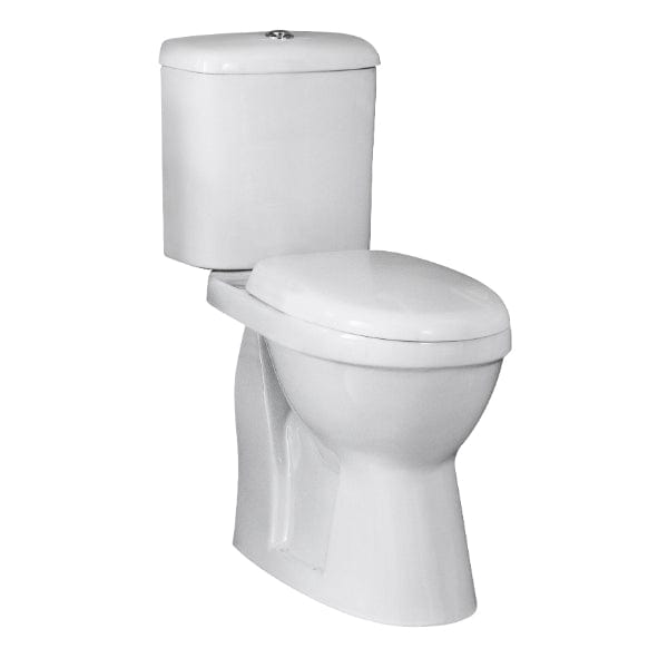 Nuie Comfort Height Toilets,Close Coupled Toilets,Modern Close Coupled Toilets,Rimless Close Coupled Toilets Nuie Comfort Height Close Coupled Toilet With Push Button Cistern And Soft Close Seat - White