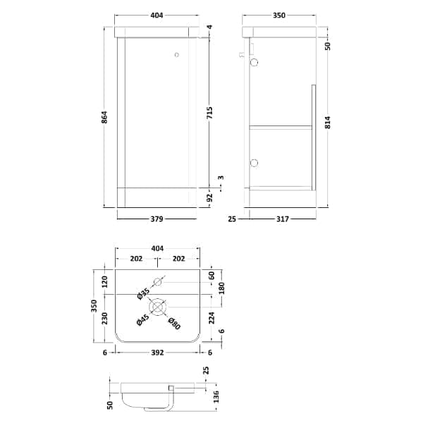 Nuie Floor Standing Vanity Units,Modern Vanity Units,Basins With Floor Standing Vanity Units,Nuie Nuie Core 1 Door Floorstanding Vanity Unit With Thin Edge Basin