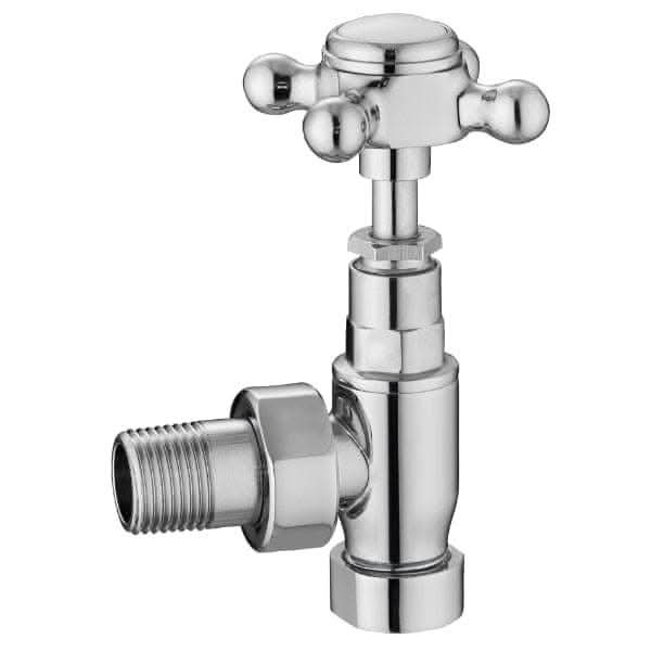 Nuie Manual Radiator Valves Nuie Crosstop Angled Radiator Valves Pair - Chrome