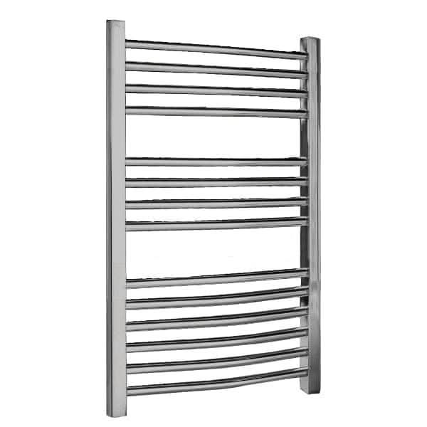 Nuie Curved Designer Heated Towel Rails,Modern Designer Heated Towel Rails Chrome Nuie Curved Heated Towel Rail - 700mm x 500mm
