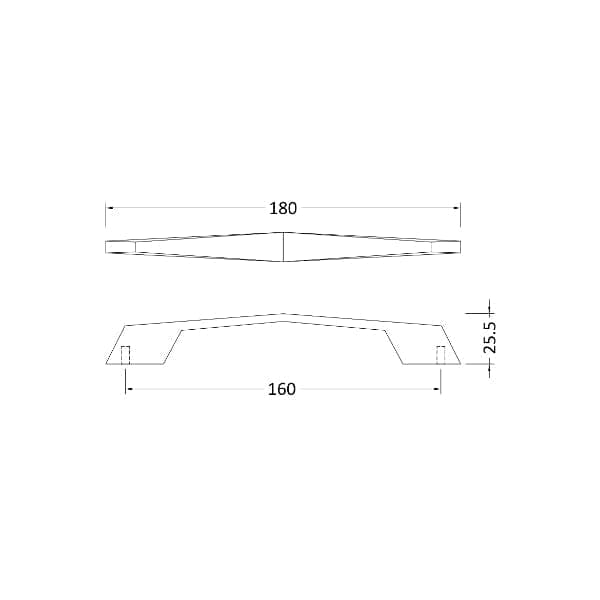 Nuie Other Furniture Accessories,Nuie Nuie D Shape Furniture Handle 180mm Wide