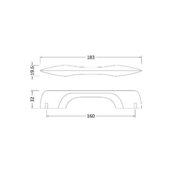 Nuie Other Furniture Accessories,Nuie Nuie D Shape Furniture Handle 183mm Wide