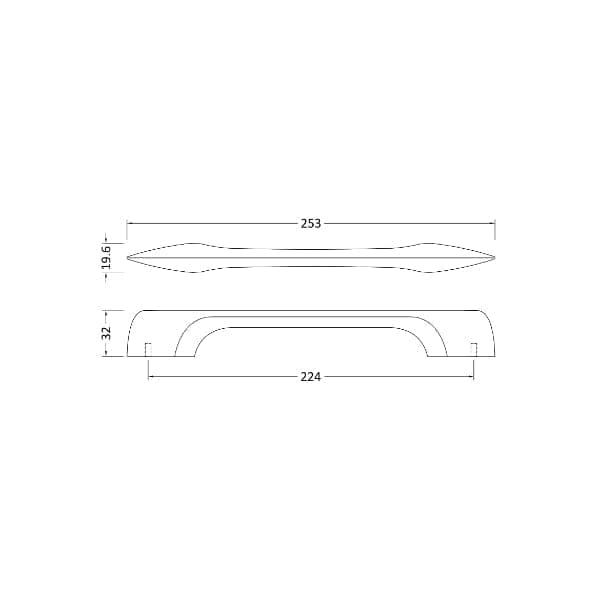 Nuie Other Furniture Accessories,Nuie Nuie D Shape Furniture Handle 253mm Wide
