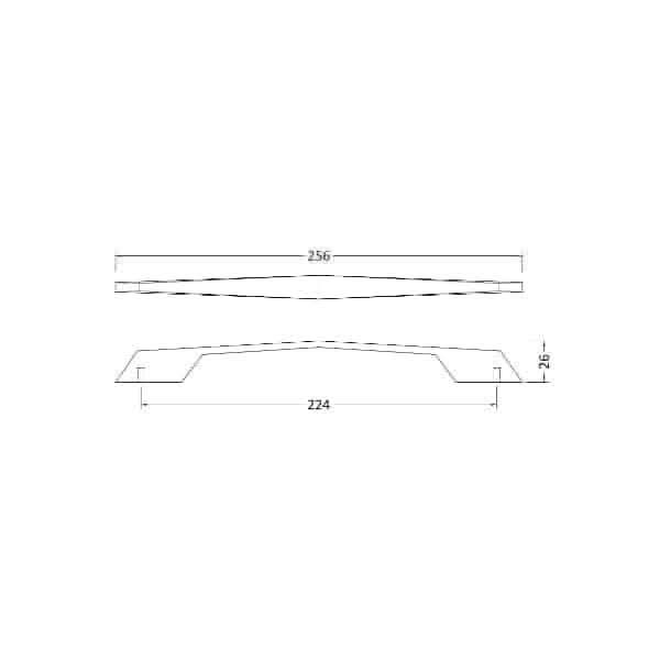 Nuie Other Furniture Accessories,Nuie Nuie D Shape Furniture Handle 256mm Wide