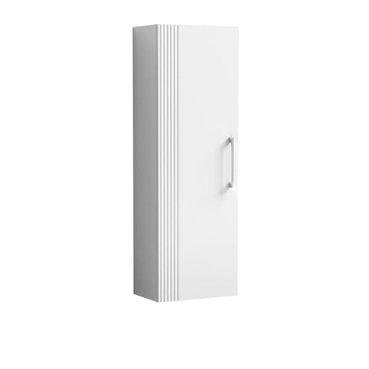 Nuie Tall Storage Units,Modern Storage Units Satin White Nuie Deco 1 Door Wall Hung Tall Storage Unit 400mm Wide