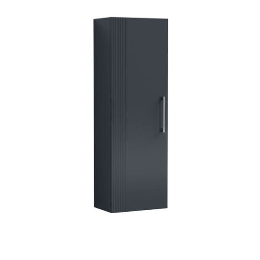 Nuie Tall Storage Units,Modern Storage Units Satin Anthracite Nuie Deco 1 Door Wall Hung Tall Storage Unit 400mm Wide
