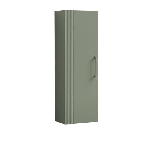 Nuie Tall Storage Units,Modern Storage Units Satin Reed Green Nuie Deco 1 Door Wall Hung Tall Storage Unit 400mm Wide