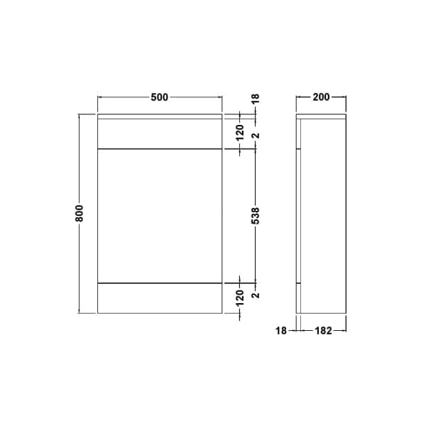 Nuie WC Units,Toilet Units, Nuie Nuie Eden Back to Wall WC Unit 500mm Wide - Gloss White