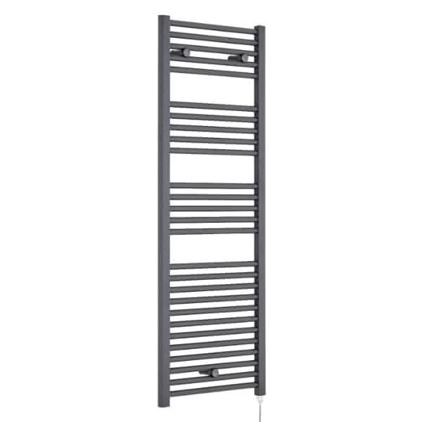 Nuie Electric Designer Heated Towel Rails,Modern Designer Heated Towel Rails Anthracite Nuie Electric Heated Towel Rail - 1375mm x 480mm