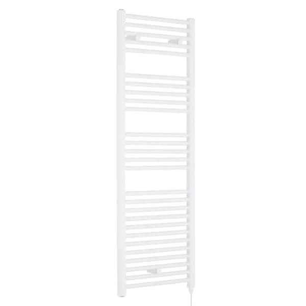 Nuie Electric Designer Heated Towel Rails,Modern Designer Heated Towel Rails White Nuie Electric Heated Towel Rail - 1375mm x 480mm