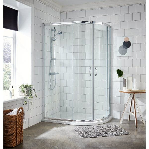 Nuie Offset Quadrant Shower Enclosure,Enclosure,Nuie Nuie Ella Offset Quadrant Shower Enclosure - Chrome