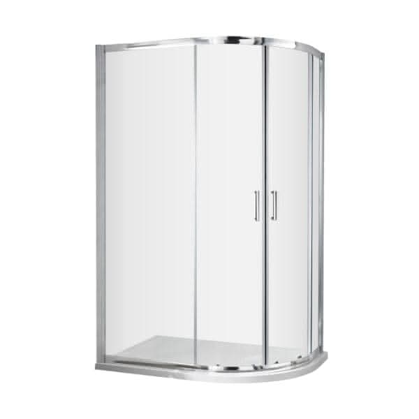 Nuie Offset Quadrant Shower Enclosure,Enclosure,Nuie 1200mm x 900mm Nuie Ella Offset Quadrant Shower Enclosure With Handle - Chrome