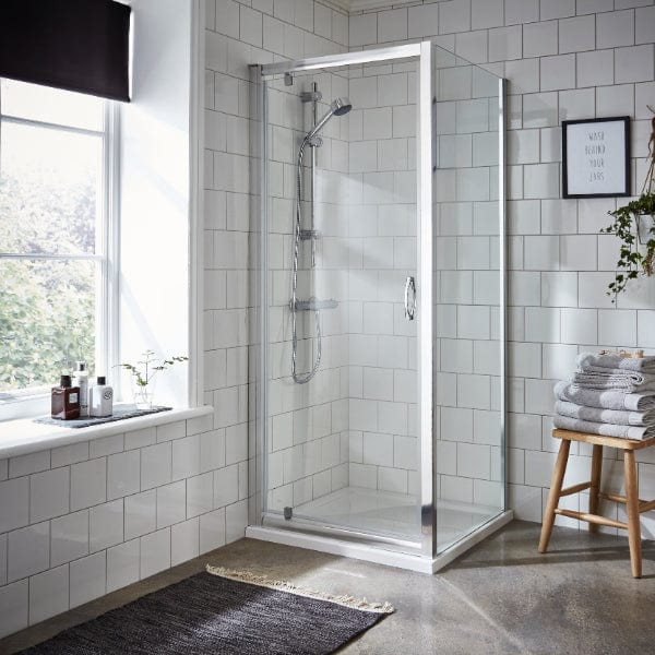 Nuie Pivot Shower Doors,Shower Doors,Nuie Nuie Ella Pivot Shower Door - Chrome
