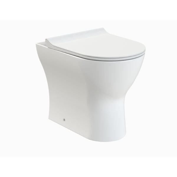 Nuie Back to Wall Toilets,Rimless Back to Wall Toilets,Modern Back To Wall Toilets Nuie Freya Rimless Back to Wall Toilet With Soft Close Seat - White