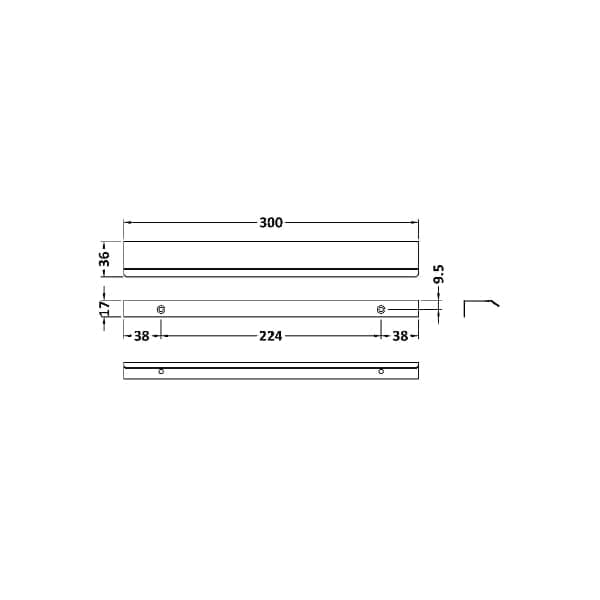 Nuie Other Furniture Accessories,Nuie Nuie Furniture Handle 300mm Wide