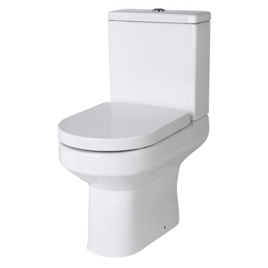 Nuie Close Coupled Toilets,Modern Close Coupled Toilets Nuie Harmony Close Coupled Toilet With Push Button Cistern - White