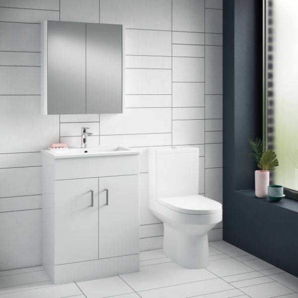 Nuie Close Coupled Toilets,Modern Close Coupled Toilets Nuie Harmony Close Coupled Toilet With Push Button Cistern - White