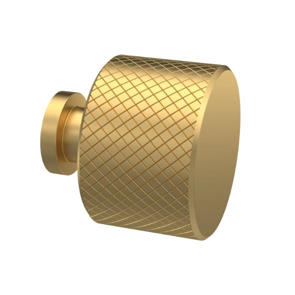Nuie Other Furniture Accessories,Nuie Brushed Brass Nuie Indented Round Knob Furniture Handle 30mm Wide