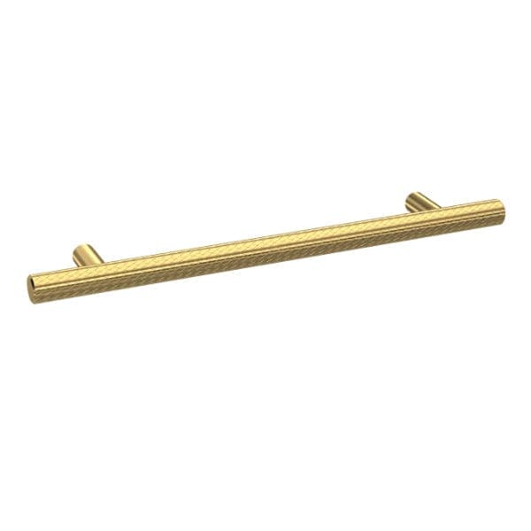 Nuie Other Furniture Accessories,Nuie Brushed Brass Nuie Knurled Bar Furniture Handle 160mm Wide