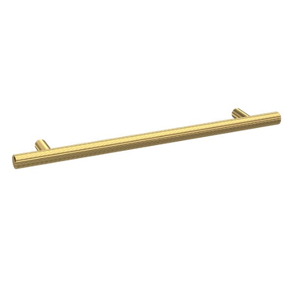 Nuie Other Furniture Accessories,Nuie Brushed Brass Nuie Knurled Bar Furniture Handle 192mm Wide