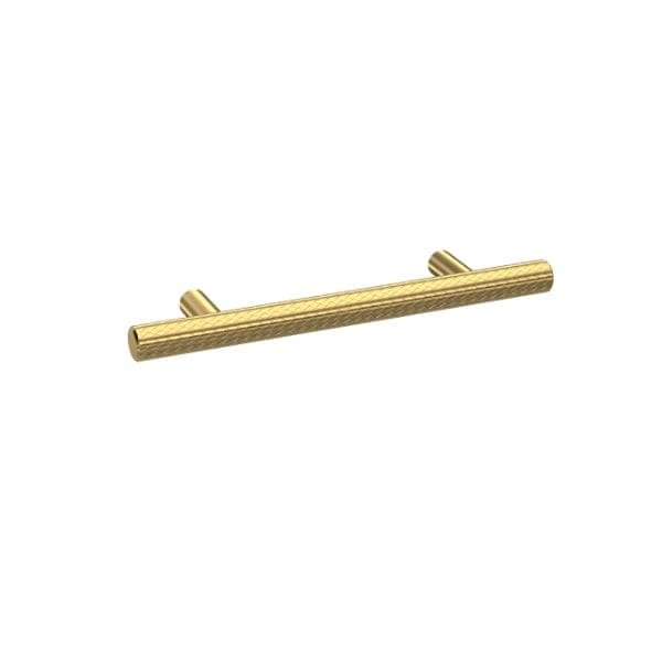 Nuie Other Furniture Accessories,Nuie Brushed Brass Nuie Knurled Bar Furniture Handle 96mm Wide