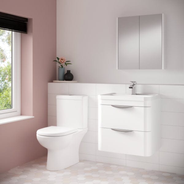 Nuie Close Coupled Toilets,Modern Close Coupled Toilets Nuie Lawton Close Coupled Toilet With Push Button Cistern - White