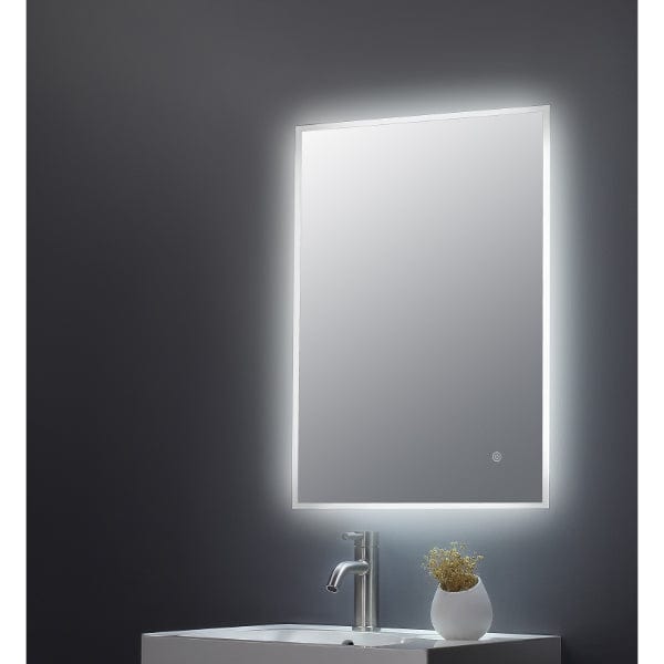 Nuie Illuminated Mirrors Nuie Leva Ambient LED Illuminated Mirror With Touch Sensor - 700mm x 500mm - Clear