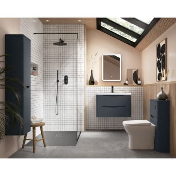 Nuie Wall Hung Vanity Units,Modern Vanity Units,Basins With Wall Hung Vanity Units,Nuie Nuie Lunar 2 Drawer Wall Hung Vanity Unit With Polymarble Basin 600mm Wide