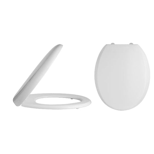 Nuie Toilet Seats Nuie Luxury Thermoplastic Soft Close Toilet Seat With Hinges - White