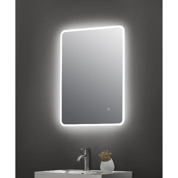 Nuie Illuminated Mirrors Nuie Lynx Ambient LED Illuminated Mirror With Touch Sensor - 700mm x 500mm - Clear