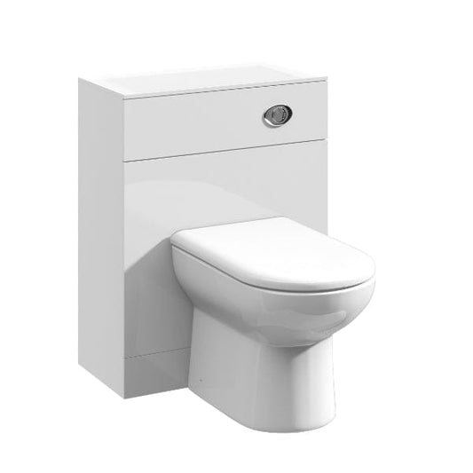 Nuie WC Units,Toilet Units,Nuie 600mm x 350mm Nuie Mayford Back to Wall WC Unit - Gloss White