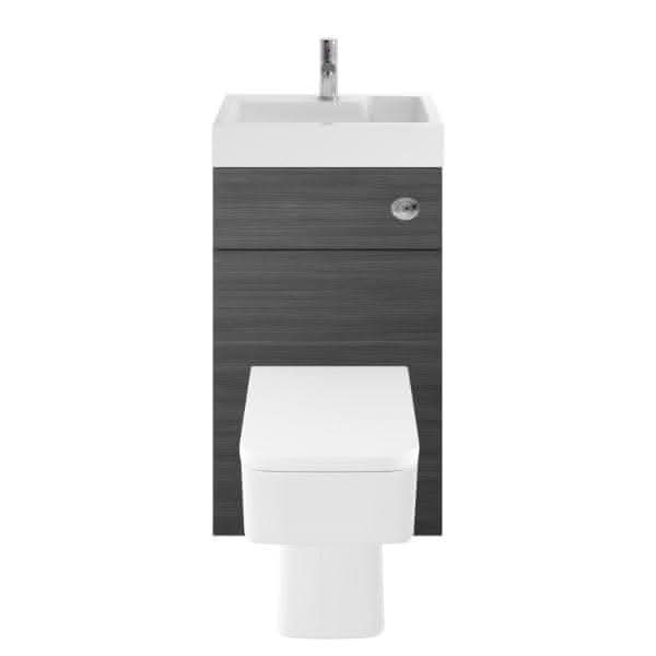 Nuie Floor Standing Vanity Units,Modern Vanity Units,Basins With Floor Standing Vanity Units,Nuie Anthracite Grey Nuie Mayford Floorstanding WC Unit With Basin 500mm x 890mm