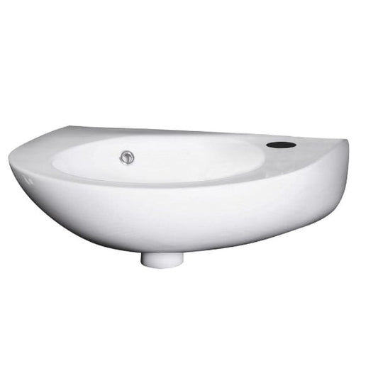 Nuie Cloakroom Basins,Modern Basins Nuie Melbourne Round 350mm Wall Hung Cloakroom Basin - 1 TH - White