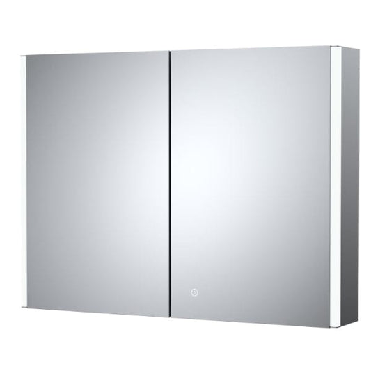 Nuie Illuminated Mirror Cabinets Nuie Meloso Illuminated Mirror Cabinet With Shaver Socket - 600mm x 800mm - Clear
