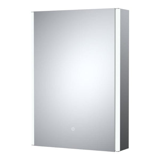 Nuie Illuminated Mirror Cabinets Nuie Meloso Illuminated Mirror Cabinet With Shaver Socket - 700mm x 500mm - Clear